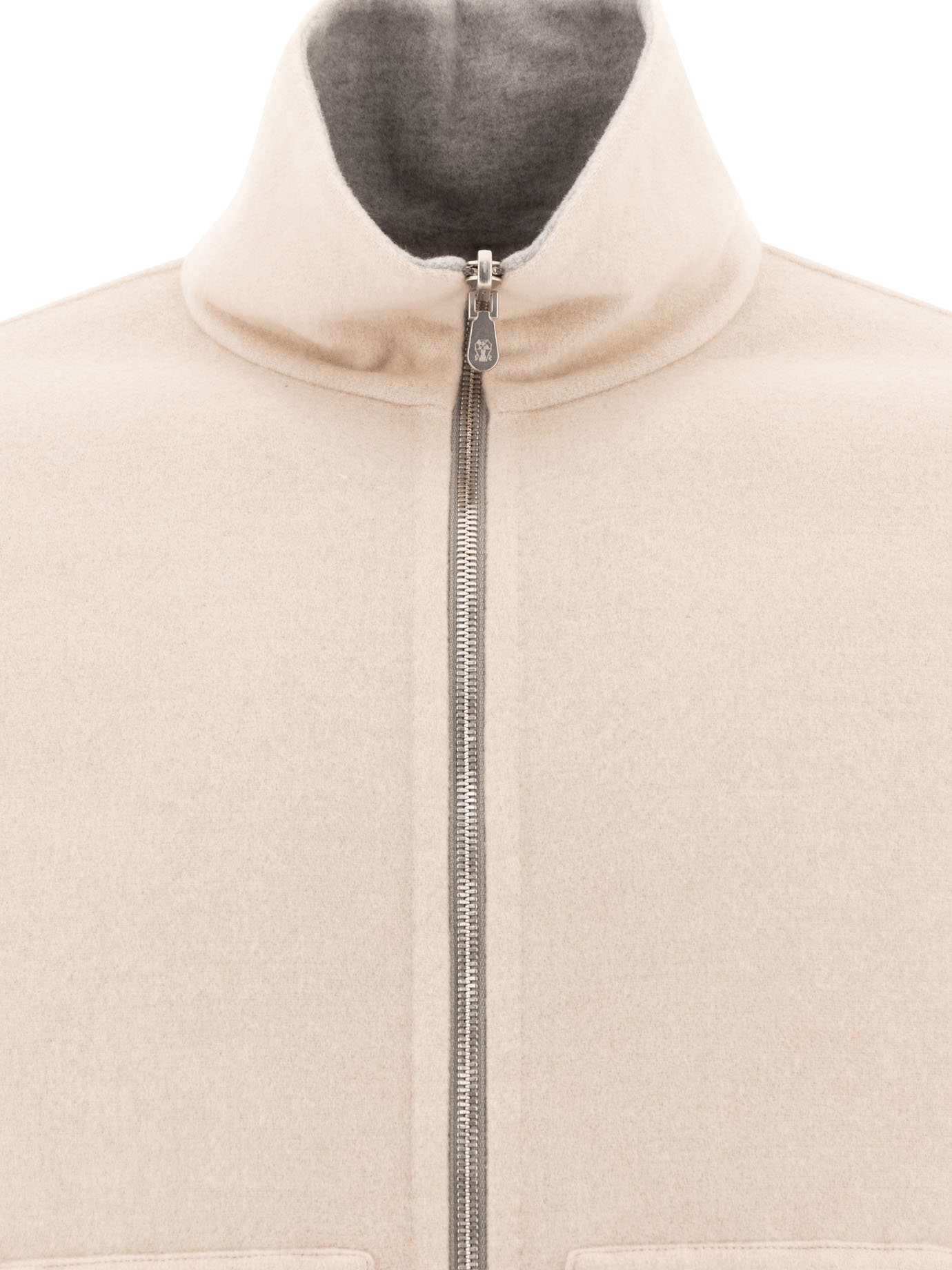 BRUNELLO CUCINELLI Beige Reversible cashmere jacket